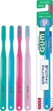 Sunstar GUM Dental Toothbrush 202, 3-row compact head, medium bristles, micro b