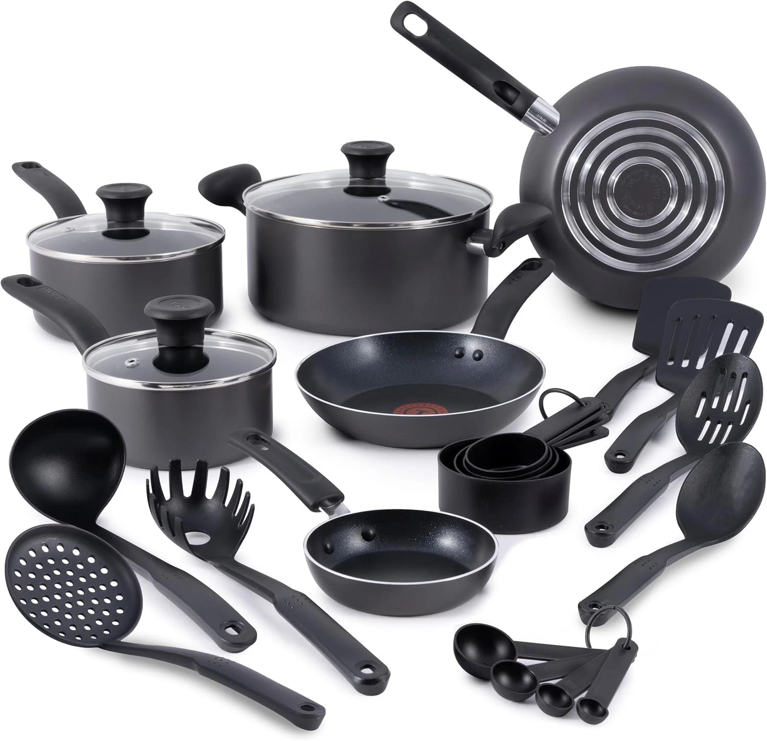 Initiatives Nonstick Cookware Set 18 Piece Oven Broiler Safe 350F Kitchen