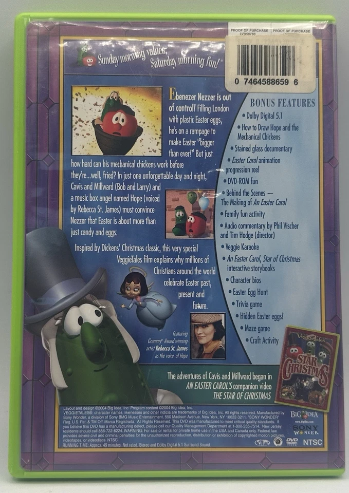 VeggieTales - An Easter Carol DVD Rebecca St. James Big Idea 2007 - Image 2 of 3
