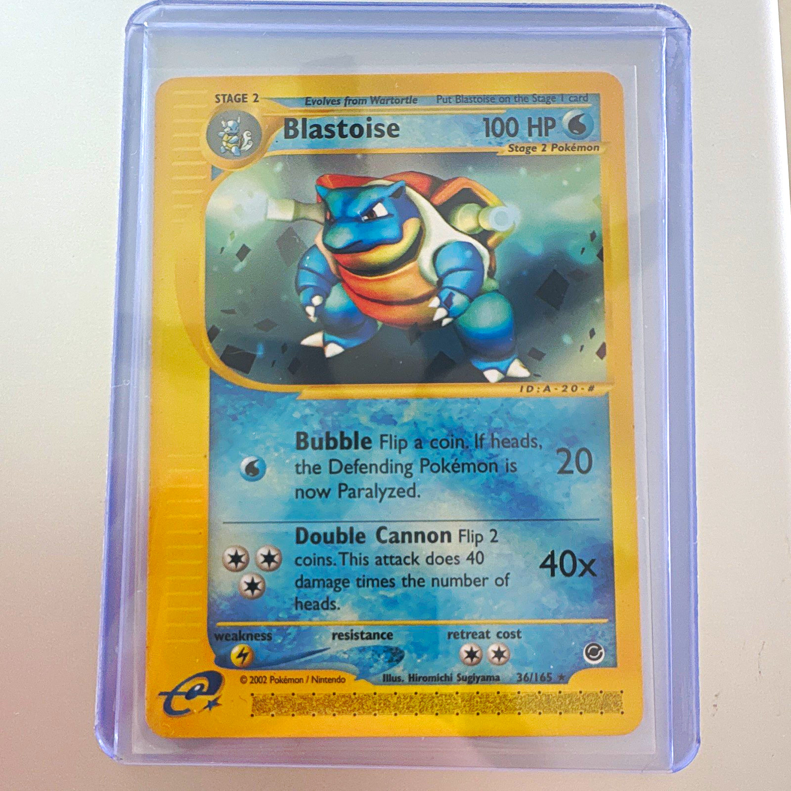 Blastoise 36/165 Expedition Base Set Rare Unlimited English 100 HP 2002