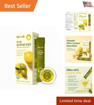 Healthy 7.5 Oz Olive & Lemon Blend   Organic Dual Shot for Cooking & Seasoning