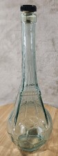 Ancienne Bouteille Vide en Verre Tour Eiffel Sur Ballon De Foot Hauteur 30 cm 