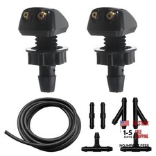 Car Front Windshield Washer Nozzles, Double-Hole Auto Window Water Sprayer 9PCS