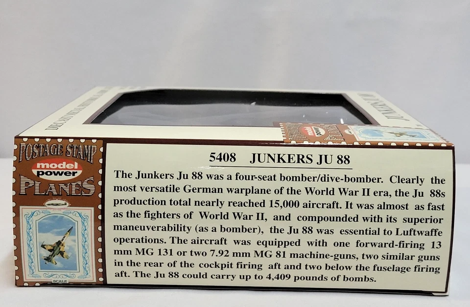 NEW in BOX Model Power Diecast JUNKERS JU 88 Plane#5408 1:98 WWII - Image 3 of 4