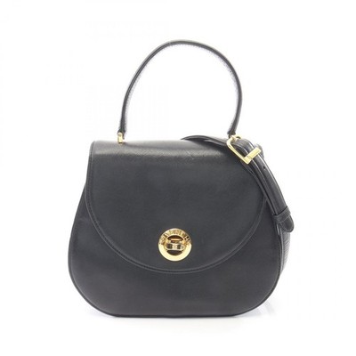 GIVENCHY Hand Schultertasche Beuteltasche Handtasche 2-Wege-Logo Leder schwar...