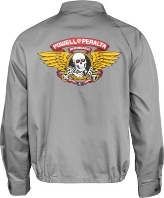 Powell Peralta WINGED RIPPER Skateboard Flat Jacket GREY | eBay