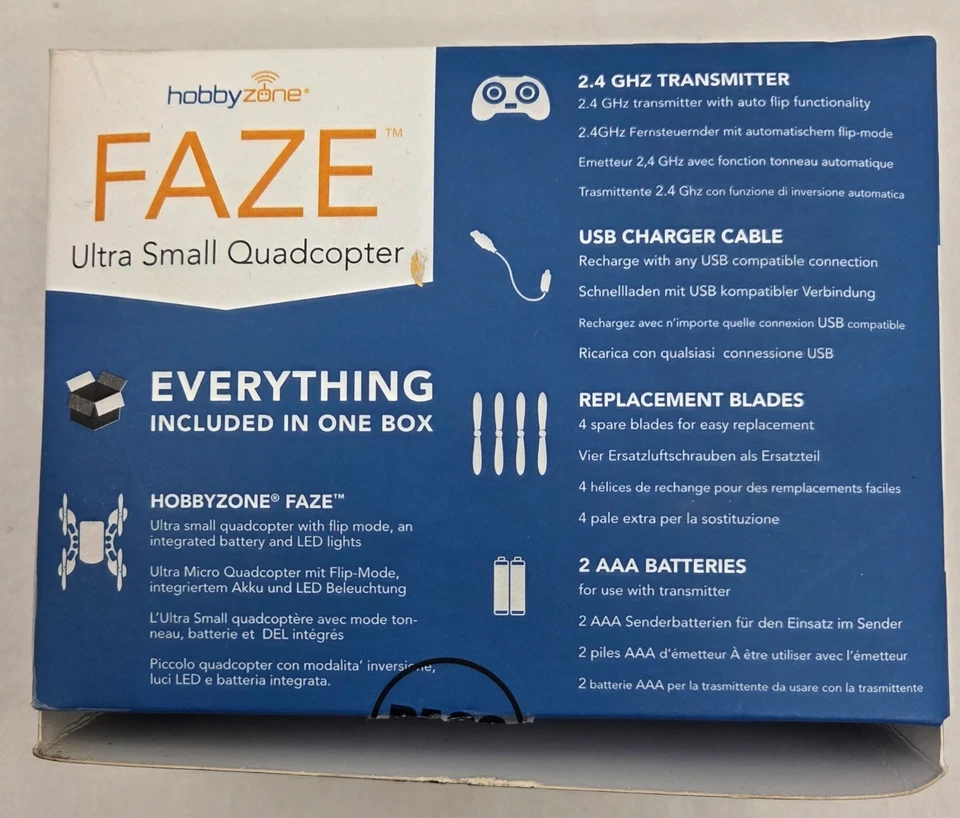 Horizon Hobby Faze Ultra Small Quadcopter Ready-To-Fly Kit Ages 14+ Open Box - Image 3 of 4