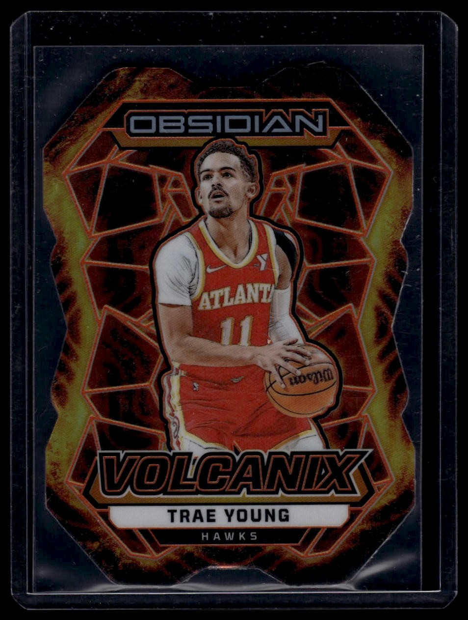 2023-24 Panini Obsidian #15 Trae Young Volcanix