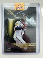 2026 Topps Chrome Black Ozzie Albies Gold Mini Diamond Refractor /50 #142 Braves