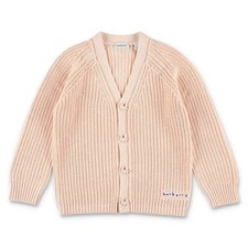 Burberry Girls Pale Cameo Chunky Knit Cardigan