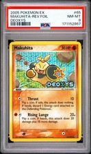 2005 Pokemon EX Deoxys # 65 Makuhita Reverse Foil PSA 8 Card NM-MINT NEW CERT!