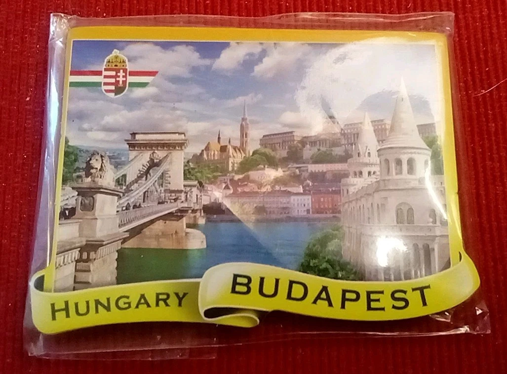 Calamita Da Frigorifero 3D Budapest Ungheria, Souvenir Di Viaggio In Poliresina, 7x5 Cm, Fatto A Mano - 3