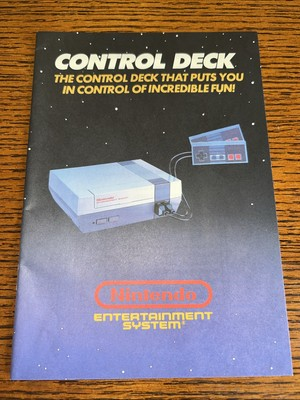 #ad 1987 Nintendo NES CONTROL DECK Manual Second Smaller Size Version Clean NICE $23.95