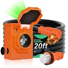 20FT 50Amp RV Power Generator Inlet Box NEMA ...