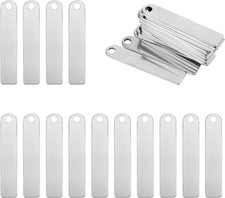 25 PCS Rectangle Blank Tags Stainless Steel Metal Stamping Engraving Blanks Stam