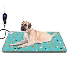 Pet Heating Pad 30x47in Temperature Control with Timer - Waterproof Heated Mat