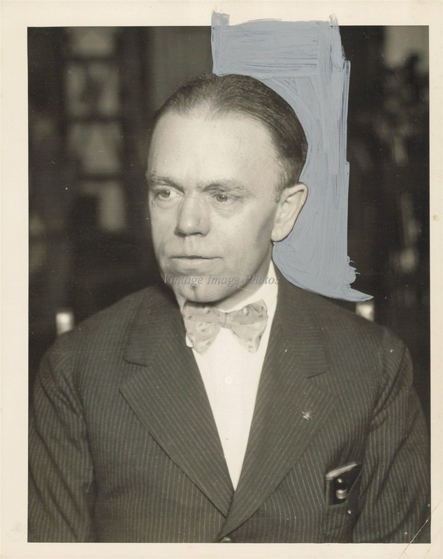 1927 Charles Comings Portrait Bow Tie Suit Photo 8X10