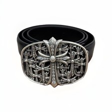Chrome hearts cemetery belt with stones
