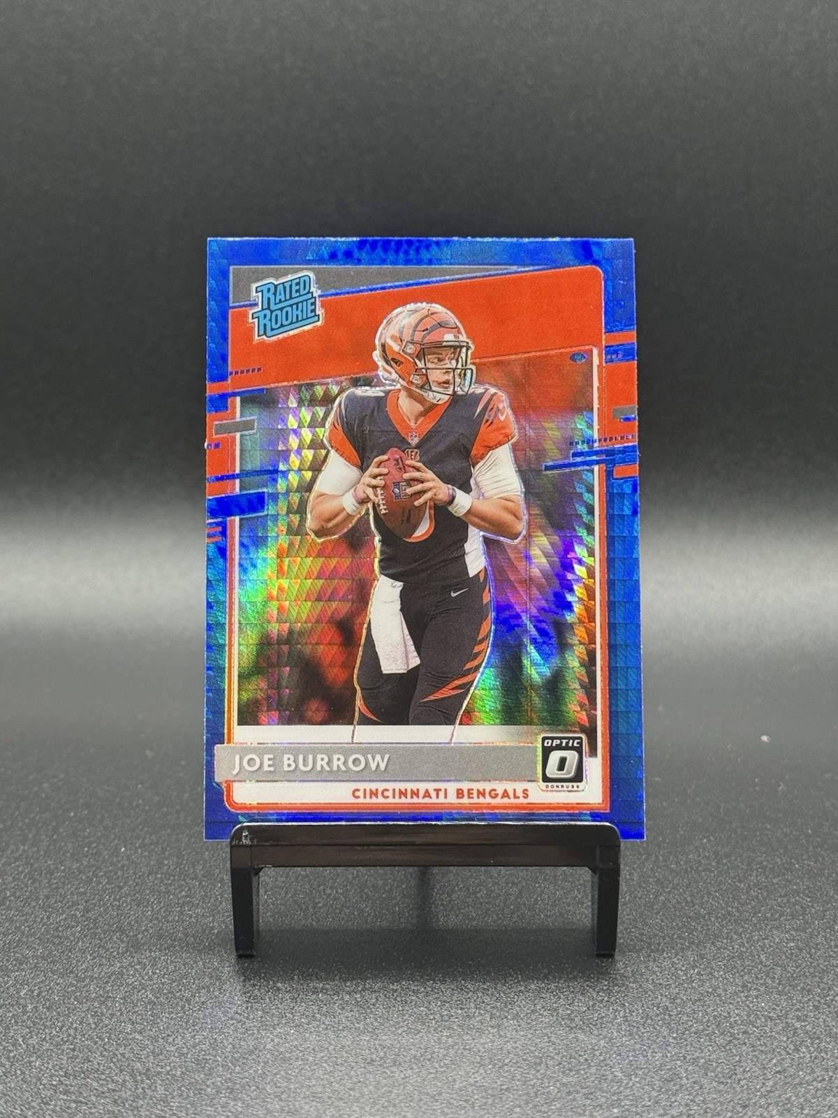 2020 Optic Joe Burrow Blue Hyper Rated Rookie Rc #151 Bengals