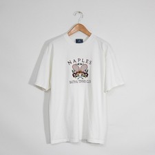 Camiseta de colección de los 90 Naples Bath & Tennis Club para hombre grande - bordada Florida