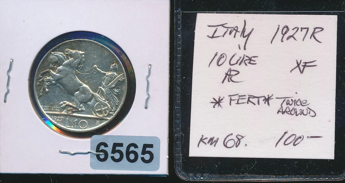 1927年 イタリア 10リラ 極美品 本物保証 1927 Year Italian Coins (1861-Now) for sale | eBay