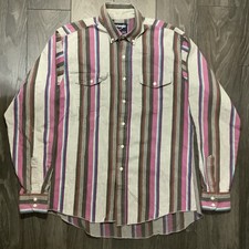Rare Vtg Wrangler Brushpopper Shirt Large 16.5/36 Western Rodeo Cowboy 90s USA