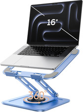 Adjustable Laptop Stand, Computer Stand with 360 Rotating Base, Ergonomic Laptop
