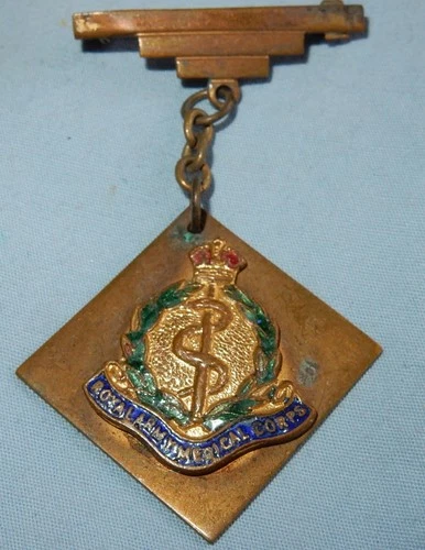 WW1 ERA RAMC ROYAL ARMY MEDICAL CORPS MILITARY SWEETHEART BADGE WORLD WAR I