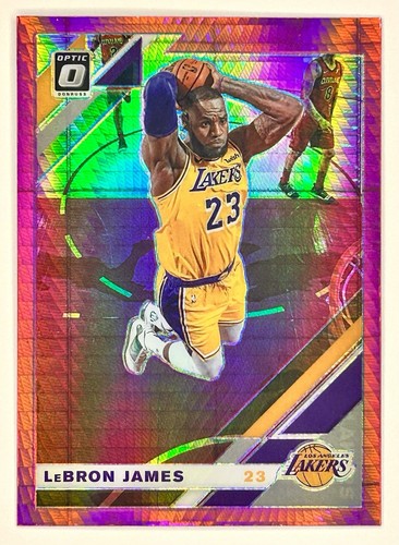 2019-20 Optic LeBron James Hyper Pink Prizm Refractor SP #60 LA Lakers King NBA