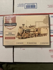 NEW ROKR Prime Steam Express 1:80 Scale Model Train - 3D Wood Puzzle / Model