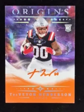 2025 Panini Origins Treveyon Henderson Rookie Orange Auto /75 RC Patriots🔥🔥🏈