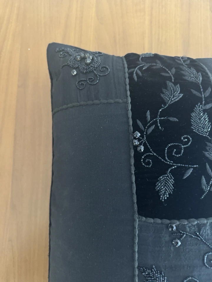 Ralph Lauren Berenson Black Velvet Sequin Throw Pillow ~ La Boheme Collection - Image 2 of 4