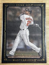 2008 Upper Deck Masterpieces NICK MARKAKIS Black Border Frame #10 Orioles
