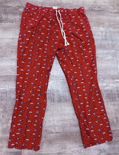 Vineyard Vines Santa Whales Red Flannel Pajama Pants Mens Sz XL Red