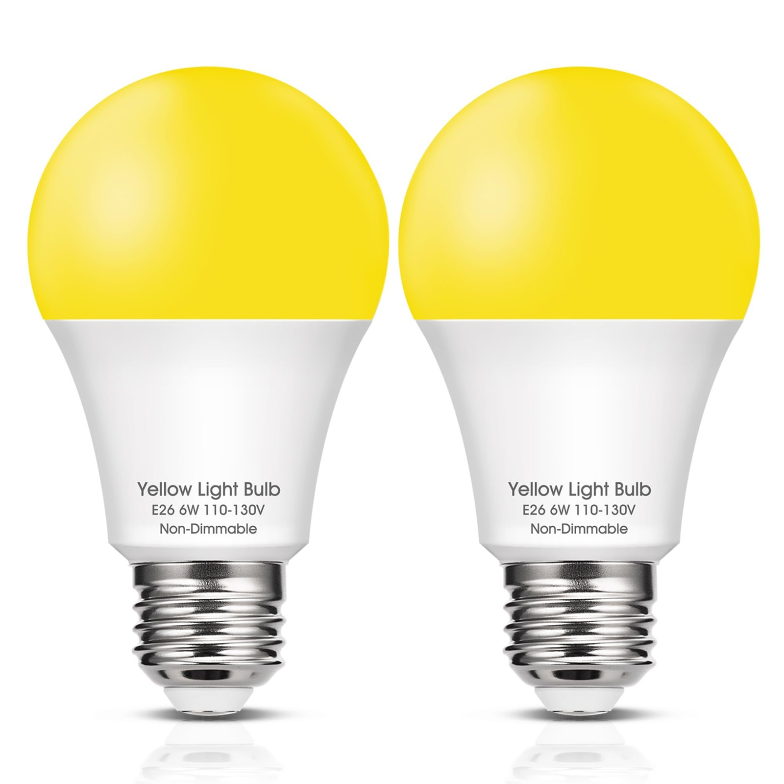 2 Count (pack Of 1) 6watt, A19 Yellow