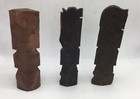 Lot of (3) Mexican Aztec-style Hand-carved wood Totems — photo 5