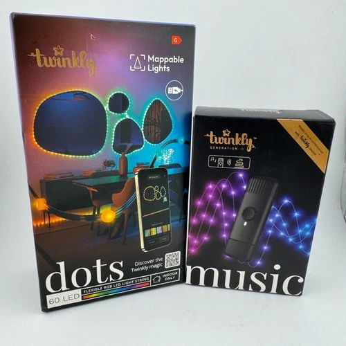 Twinkly Dots App-Controlled Flexible 60 LED RGB Lights USB + Music Sync