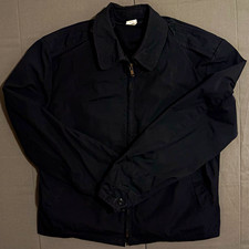 Vintage 80s Creighton Mens 40R Black Windbreaker Jacket Made in USA Military
