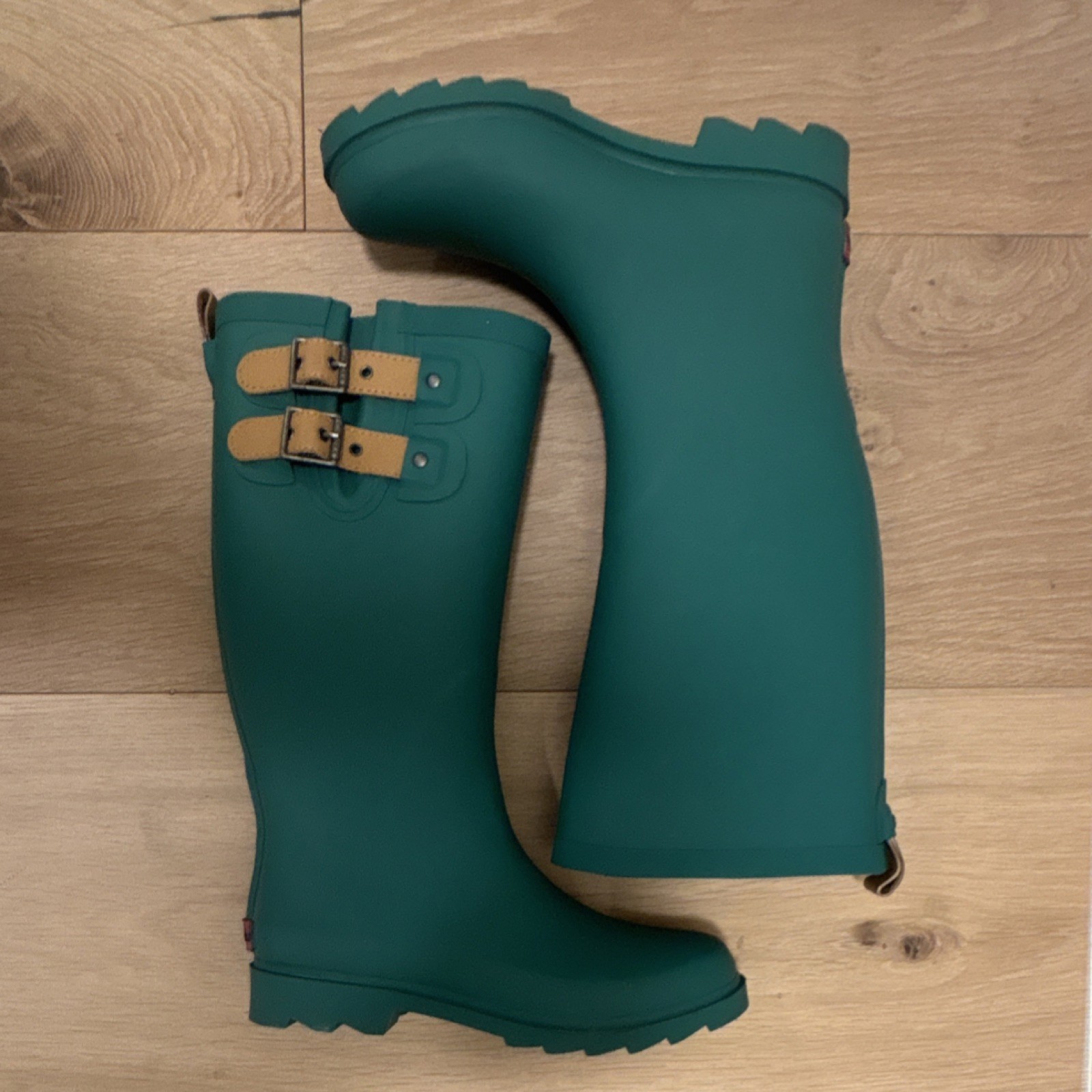 Top Solid-Forest Green Turquoise Chooka Waterproo… - image 2