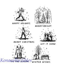 Stampers Anonymous Tim Holtz Holiday Sketchbook Stamp Set Christmas CMS456