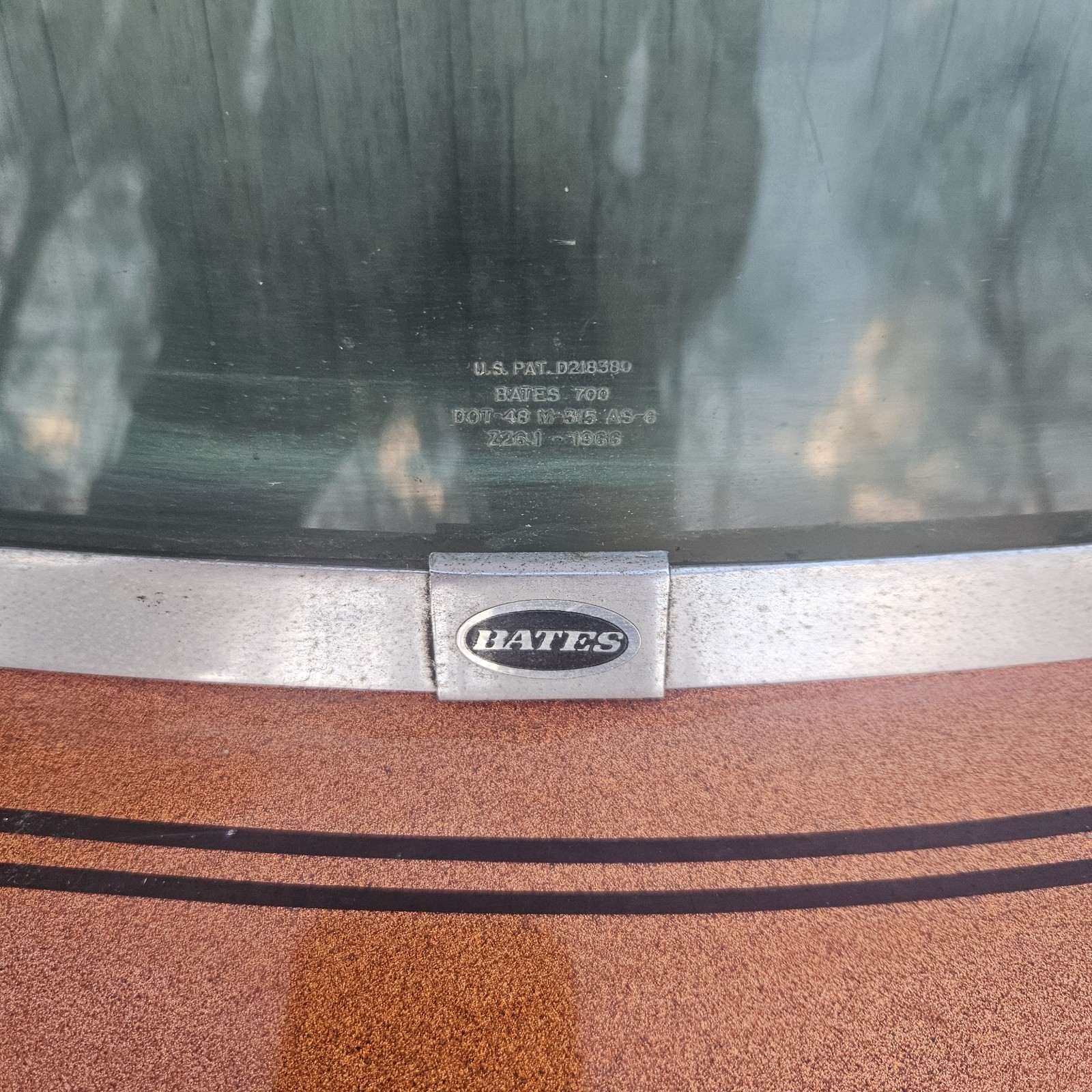 Vtg Motorcycle Fairing Flake Sunrise Orange Windshield Honda CB750           