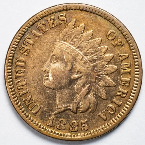 1885 Indian Head Penny Cent Extremely Fine (XF) Cleaned
