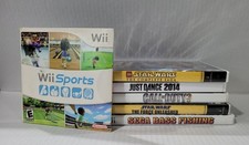 Nintendo Wii Game Lot 6 Wii Sports Star Wars Lego COD 3 Just Dance 2014 Tested