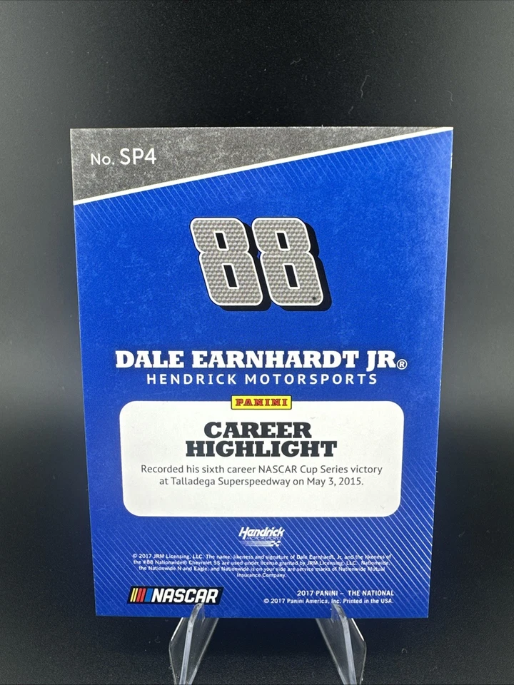 DALE EARNHARDT JR 2017 PANINI THE NATIONAL SP4 LEGENDS /99 SPARKLED REFRACTOR - Image 2 of 2