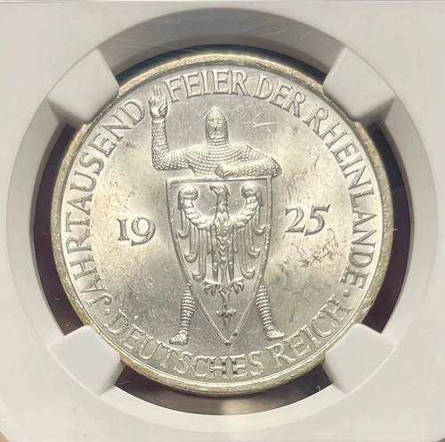 1925 A Germany 5 Mark Weimar  Republic NGC MS63 beautiful luster