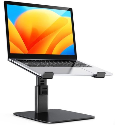 Babacom Laptopständer für Schreibtisch, 8 höhenverstellbar Aluminium schwarz 