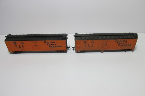 2 COCHES REFRIGERADOS ESCALA HO ROCO PACIFIC FRUIT EXPRESS #78411 | Condition: Used