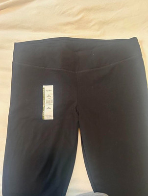 Time and Tru Women's Black High Rise Ankle Leggings XL Stretch Yoga