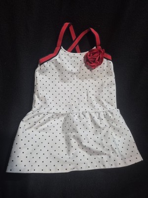 Janie And Jack Patriotic Polka Dot Dress Size 3 Toddler Girl Red White Blue