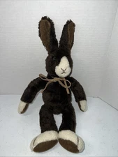 Vintage Russ Berrie Pudge Bunny Rabbit Plush Heartcraft Collection Brown 15”